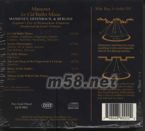 MESSENET BALLET MUSIC 領(lǐng)袖(24K金版)專輯背面圖片