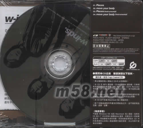 PIECES專輯背面圖片