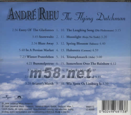 安德魯THE FLYING DUTCHMAN專輯背面圖片