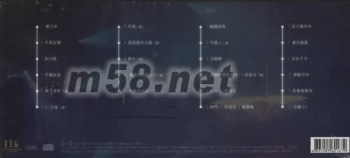 謝霆鋒REBORN演唱會北京站LIVE CD專輯背面圖片