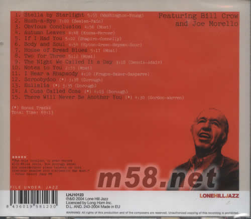 BOB DOROUGH&SAM MOST QUARTET COMPLETE RECORDINGS專輯背面圖片