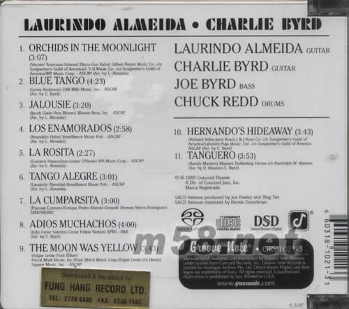 TANGO SACD專輯背面圖片