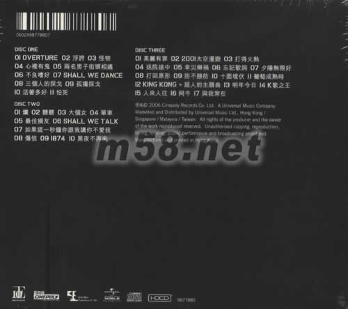 GET A LIFE 演唱會LIVE3-CD專輯背面圖片