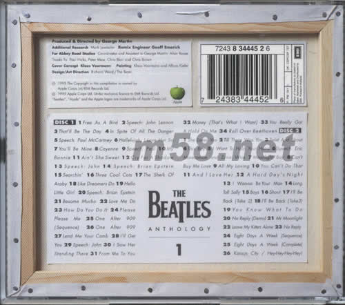 ANTHOLOGY專輯背面圖片