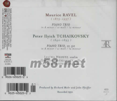 RAVEL 拉威爾 TCHAIKOVSKY老柴 鋼琴三重奏專輯背面圖片
