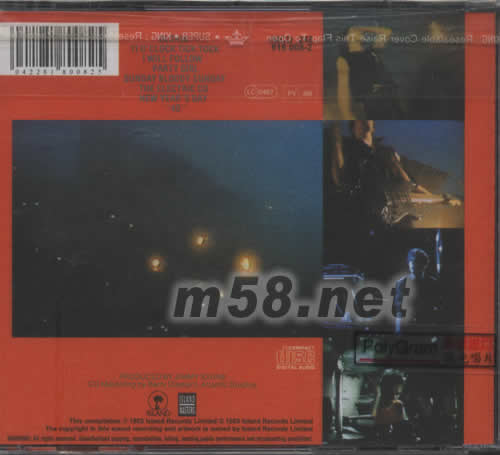 U2 LIVE UNDER A BLOOD RED SKY專輯背面圖片