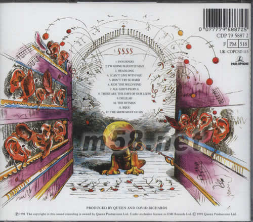 INNUENDO專輯背面圖片