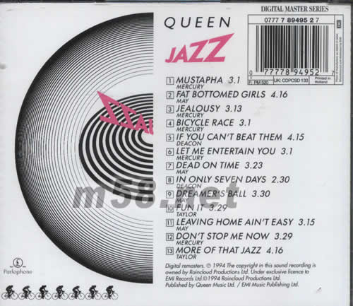 QUEEN JAZZ專輯背面圖片