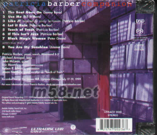 COMPANION GOLDSACD專輯背面圖片