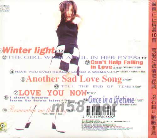 WINTER LIGHT專輯背面圖片