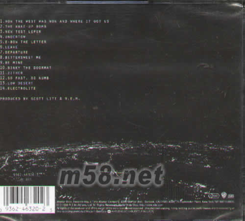 NEW ADVENTURES IN HI-FI專輯背面圖片