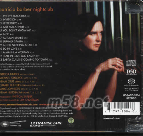 NIGHTCLUB 夜店SACD專輯背面圖片