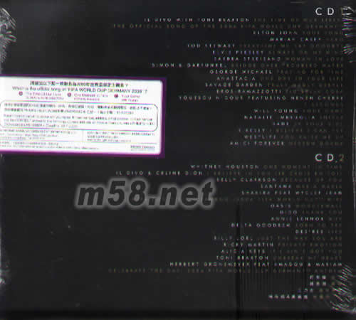 VIOCES FROM THE FIFA WORLD CUP(世界杯2006亞洲特別版)專輯背面圖片
