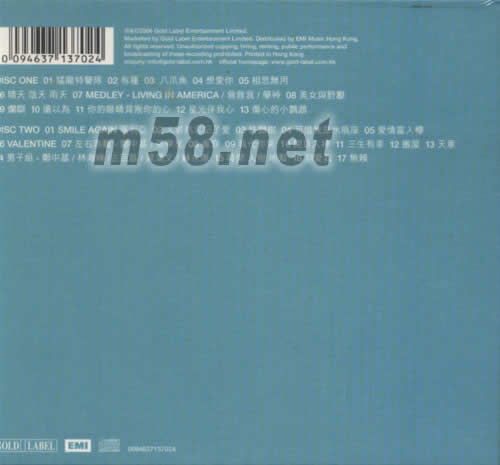 鄭中基(演唱會2006)專輯背面圖片