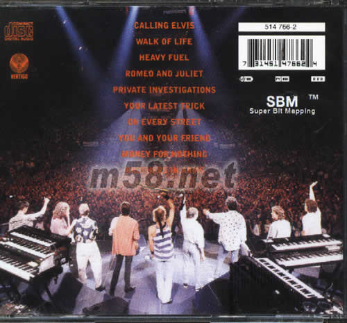 ON THE NIGHT專輯背面圖片