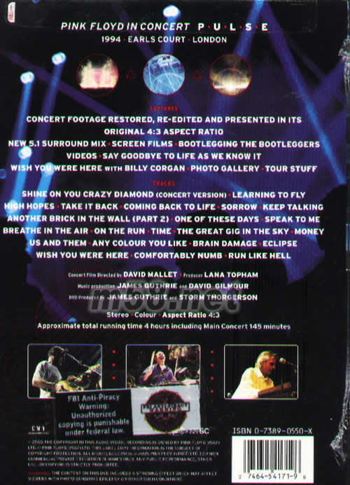 PULSE(演唱會DVD)專輯背面圖片