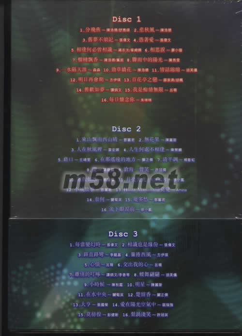 金曲演門廳專輯背面圖片