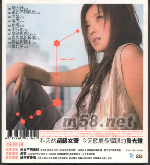 發光體(臺灣版)專輯背面圖片