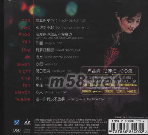 曉雯與吉他的故事專輯背面圖片