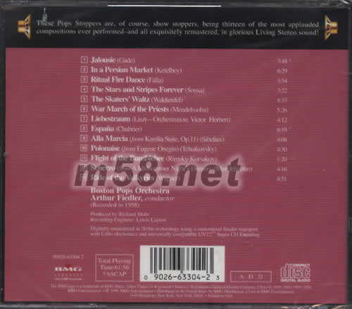 ARTHUR FIEDLER(指揮)專輯背面圖片