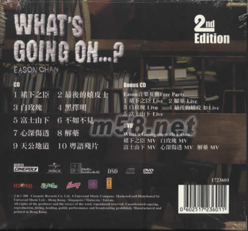 WHAT‘S GOING ON(第二版)專輯背面圖片