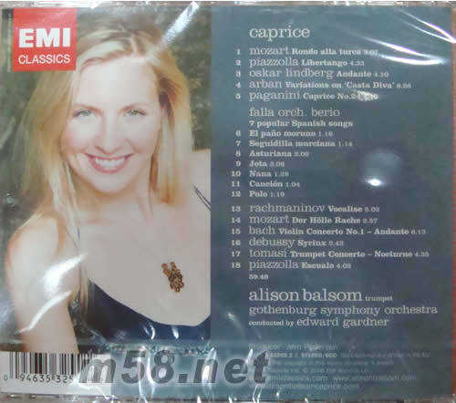 美女小號 CAPRICE專輯背面圖片