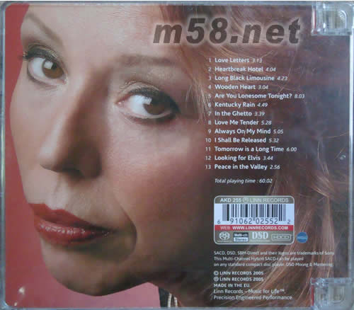 LOVE ME TENDER SACD專輯背面圖片