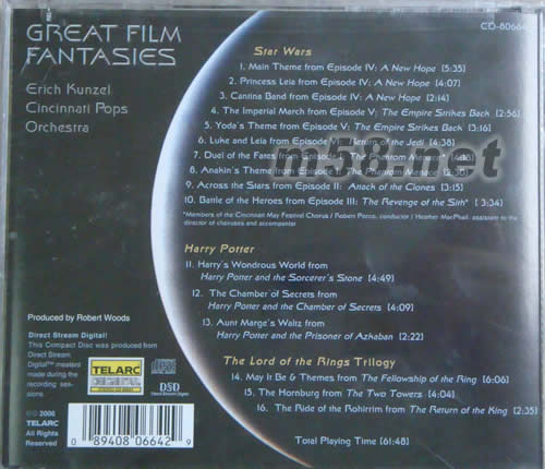 GREAT FILM FANTASIES專輯背面圖片