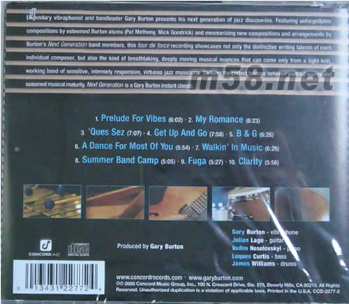 Next Generation專輯背面圖片