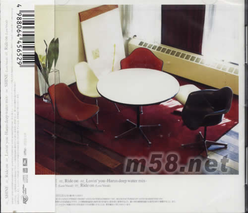 SHINE RIDE ON(CD日本初回限定版)專輯背面圖片