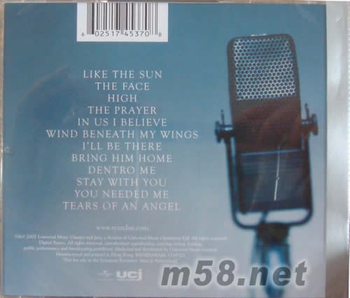 RYAN DAN雙生兄弟二重唱專輯背面圖片