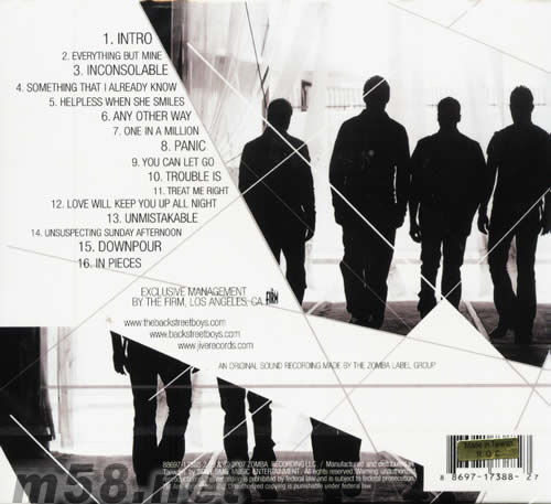 UNBREAKABLE(臺版)專輯背面圖片