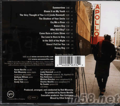 自然男孩 NATURE BOY THE STANDERDS ALBUM專輯背面圖片