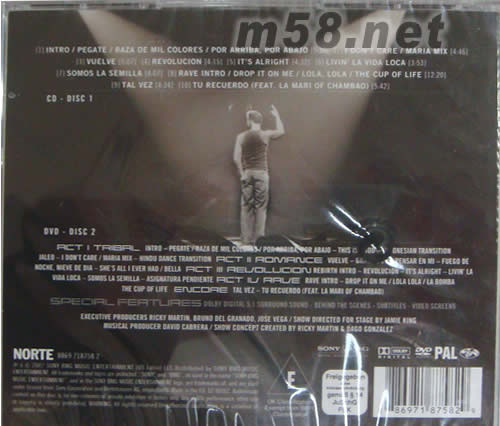 LIVE BLACK WHITE TOUR專輯背面圖片