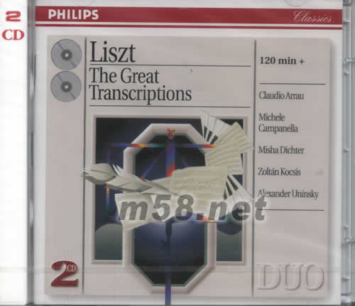 LISZT李斯特殊性THE GREAT TRANSCRIPTIONS(PHILIPS系列)專輯正面圖片