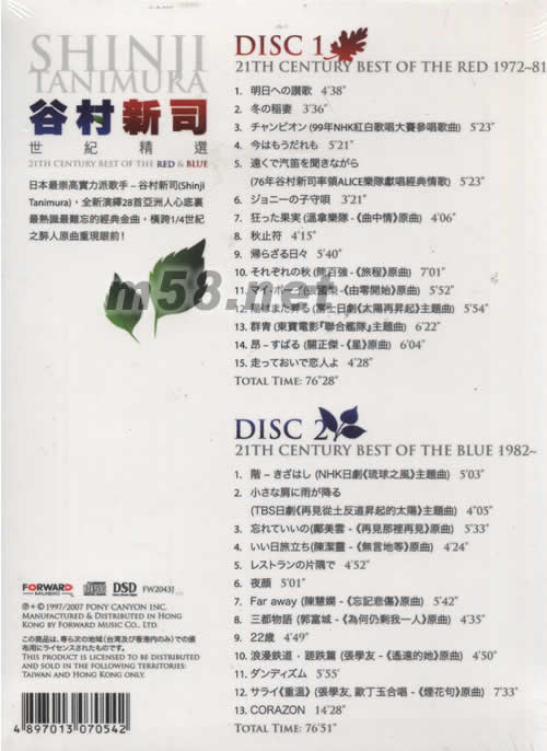 世紀(jì)精選專輯背面圖片