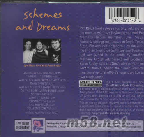 藍雨傘PAT COIL SCHEMES AND DREAMS專輯背面圖片