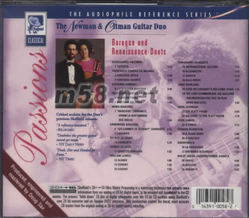 紅色熱流PASSIONS NEWMAN&OLTMAN GUITAR DUO專輯背面圖片