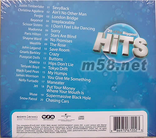 HITS 20 OF THE BIGGEST專輯背面圖片