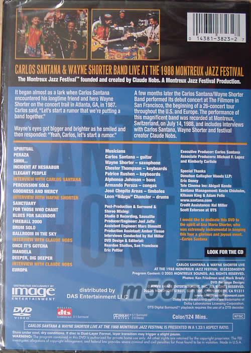 SHORTER JAZZ LIVE AT THE 1998DVD專輯背面圖片