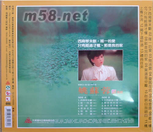 西廂琴未斷專輯背面圖片