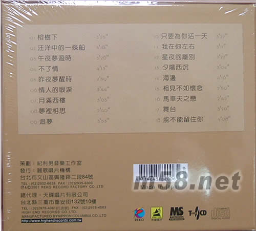 曠世巨星2專輯背面圖片