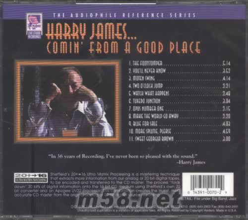 COMIN FROM A GOOD PALCE專輯背面圖片