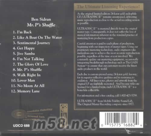 爵士鋼琴大師Ben Sidran Mr. P