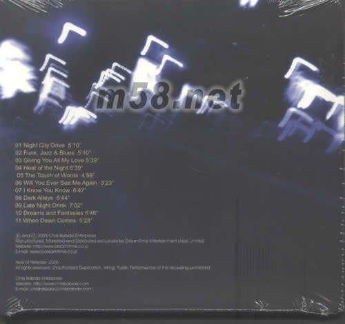 NIGHT GROOVE專輯背面圖片