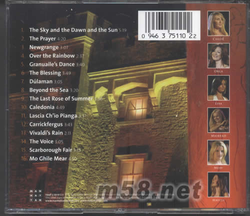 CELTIC WOMAN A NEW JOURNEY 美麗境界專輯背面圖片