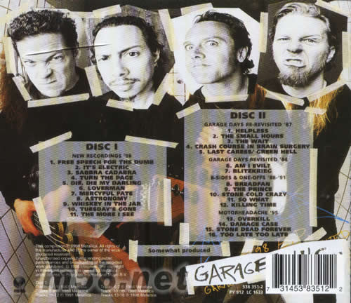 GARAGE NIC專輯背面圖片