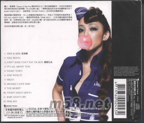 玩樂(lè)主義Play (CD海外版)專輯背面圖片