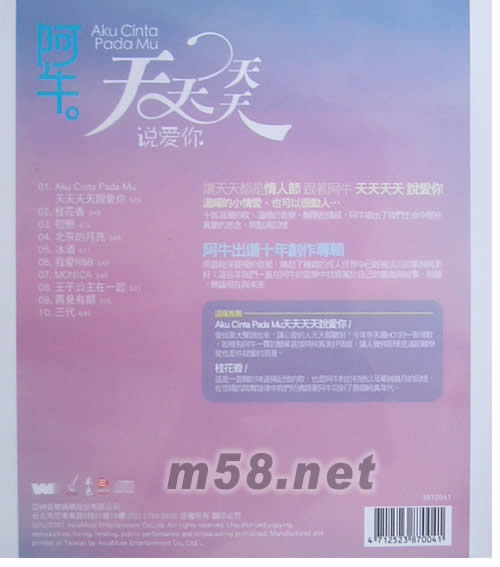 天天天天說愛你專輯背面圖片