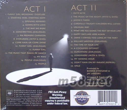 LIVE IN CONCERT 2006 演唱會CD專輯背面圖片